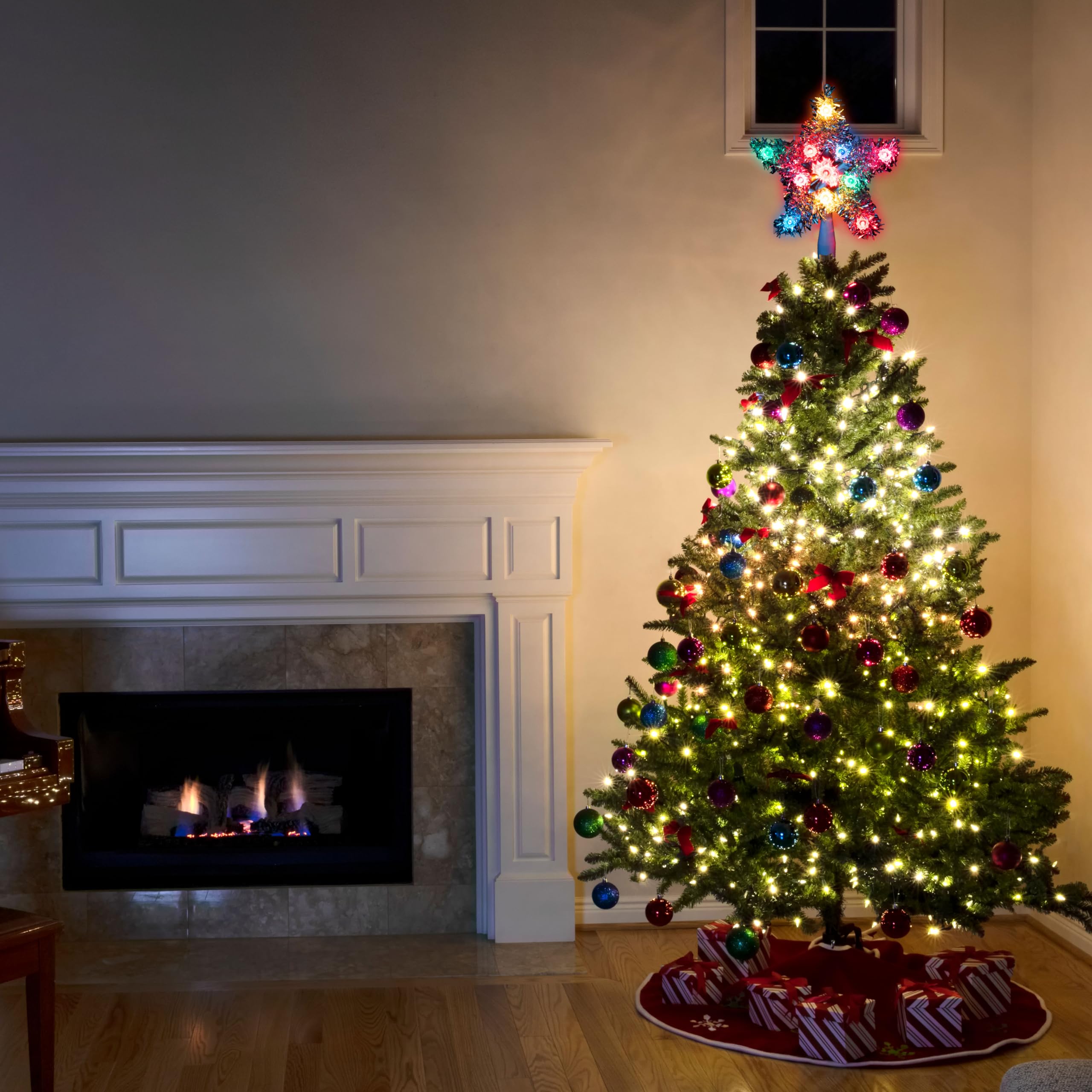 LAMPHOME 9" 11LITE UL Star Tree TOP, Lighted Christmas Tree Topper - Image 4