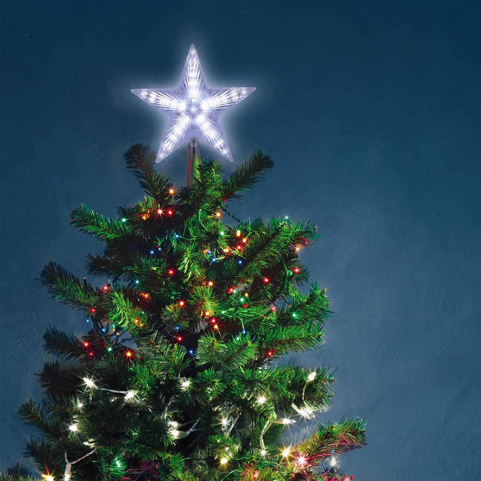 LAMPHOME Christmas Tree Topper DG (8.3 Inch 31 LED Twinkling White) - Image 3