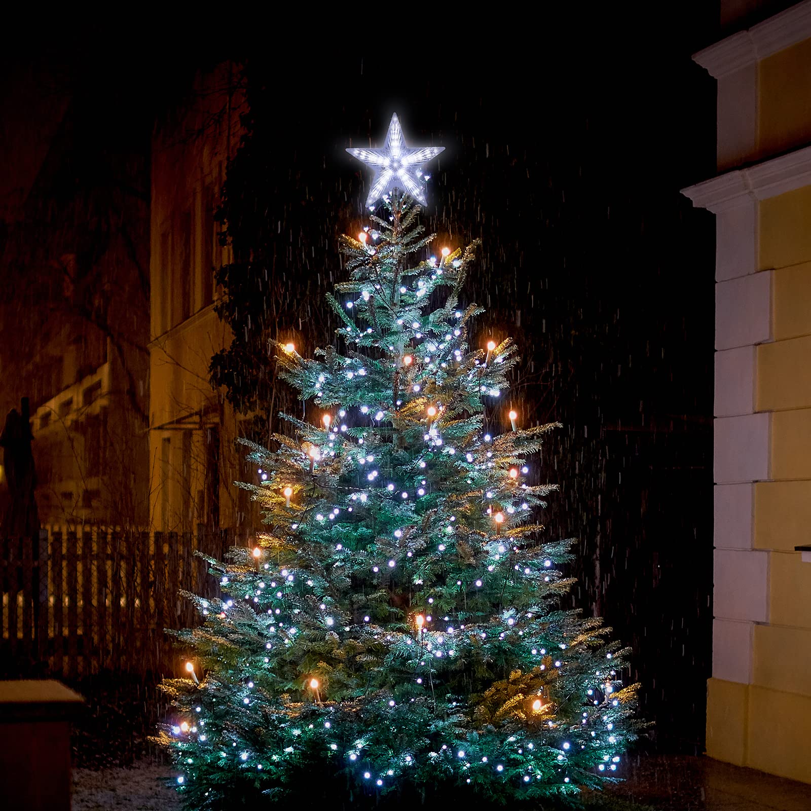 LAMPHOME Christmas Tree Topper DG (8.3 Inch 31 LED Twinkling White) - Image 4